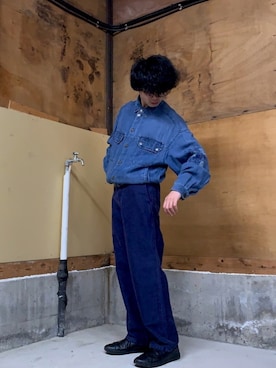 「DANTON（ダントン）のアイテム（チノパンツ）」を使った、Naotoさん（メンズ・171cm）の秋コーディネート