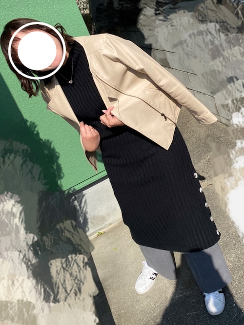 Honeys（ハニーズ）の「ノーカラーライダースジャケット（ライダース