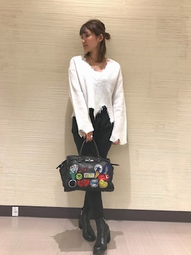 「Yasutoshi Ezumi（ヤストシエズミ）のアイテム」を使った、mnmさん（レディース・157cm）の夏コーディネート