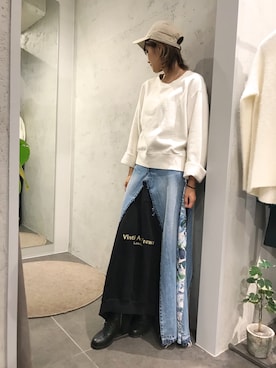 「VINTI ANDREWS（ヴィンティアンドリュース）のアイテム」を使った、mnmさん（レディース・157cm）の秋コーディネート