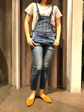 「surt（サート）のアイテム（オールインワン・サロペット）」を使った、mnmさん（レディース・157cm）の夏コーディネート