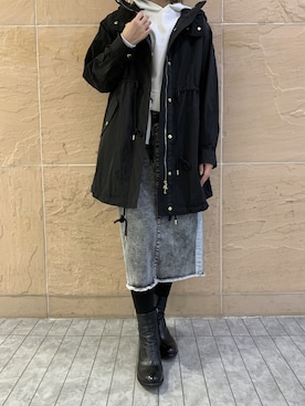 「TATRAS（タトラス）のアイテム（モッズコート）」を使った、mnmさん（レディース・157cm）の冬コーディネート