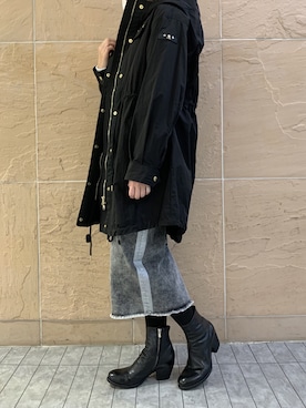 「TATRAS（タトラス）のアイテム（モッズコート）」を使った、mnmさん（レディース・157cm）の冬コーディネート