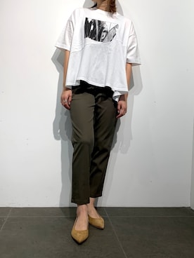 「REKISAMI（レキサミ）のアイテム」を使った、mnmさん（レディース・157cm）の春コーディネート