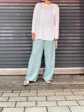 「Uncut Bound（アンカットバウンド）のアイテム」を使った、mnmさん（レディース・157cm）の夏コーディネート