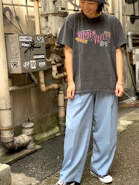 「Uncut Bound（アンカットバウンド）のアイテム」を使った、mnmさん（レディース・157cm）の夏コーディネート