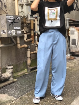 「Uncut Bound（アンカットバウンド）のアイテム」を使った、mnmさん（レディース・157cm）の夏コーディネート