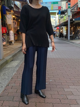 「Uncut Bound（アンカットバウンド）のアイテム」を使った、mnmさん（レディース・157cm）の夏コーディネート