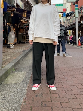 「Uncut Bound（アンカットバウンド）のアイテム」を使った、mnmさん（レディース・157cm）の秋コーディネート