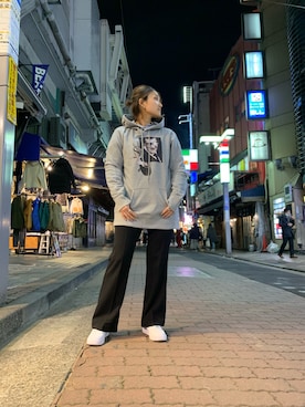 「Kare/ME（カーミー）のアイテム」を使った、mnmさん（レディース・157cm）の冬コーディネート