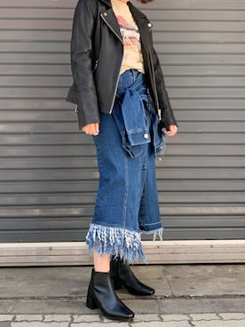 「DOMA（ドマ）のアイテム（ジャケット/アウター）」を使った、mnmさん（レディース・157cm）の冬コーディネート