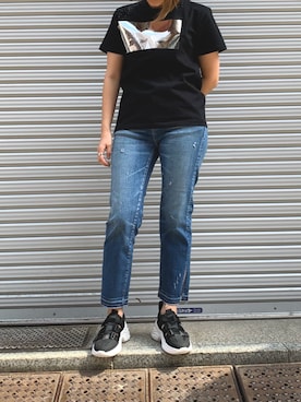 「B'2nd（ビーセカンド）のアイテム（トップス）」を使った、mnmさん（レディース・157cm）の春コーディネート