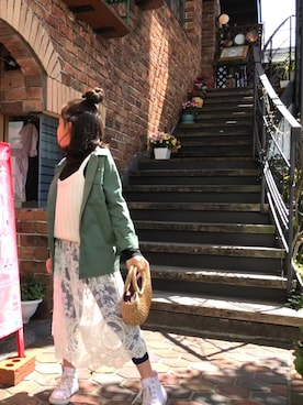 「アイテム（スカート）」を使った、Kuruminさん（キッズ・128cm）の春コーディネート
