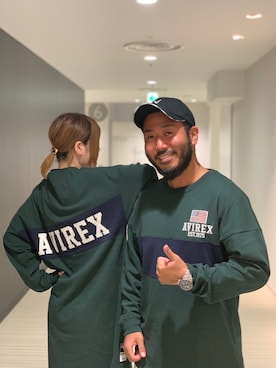 「AVIREX（アヴィレックス）のアイテム（ワンピース/ドレス）」を使った、Yoshi Yamaさん（メンズ・174cm）の秋コーディネート