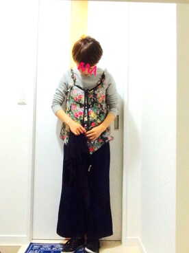 「BEAMS（ビームス）のアイテム（キャミソール）」を使った、mavaさん（レディース・155cm）の春コーディネート