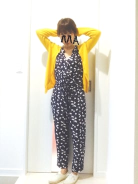 「OLD NAVY（オールドネイビー）のアイテム（オールインワン・サロペット）」を使った、mavaさん（レディース・155cm）の秋コーディネート