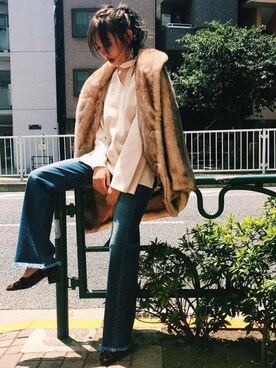 ローライズストレートデニムパンツを使った人気ファッションコーディネート Wear