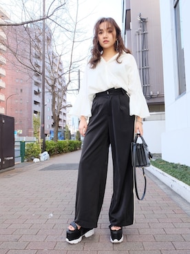 佐々木彩乃さん（レディース・161cm）の春コーディネート