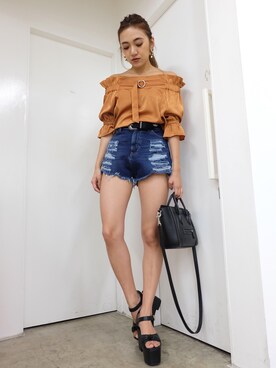 佐々木彩乃さん(レディース・161cm)の夏コーディネート