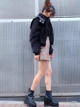 佐々木彩乃さん（レディース・161cm）の秋コーディネート