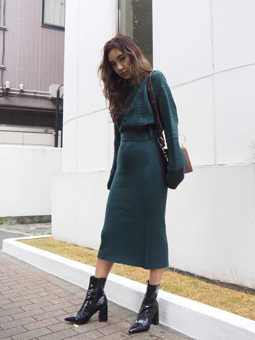 佐々木彩乃 Evrisのワンピースを使ったコーディネート Wear