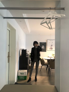 「- W. -（ダブリュー）のアイテム（ジャケット/アウター）」を使った、littlemiyaさん（レディース・160cm）の秋コーディネート