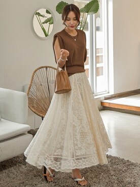 「韓国好きな人と繋がりたい」｜EVERY NANAさん（レディース・164cm）の夏コーディネート