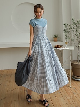 「韓国好きな人と繋がりたい」｜EVERY NANAさん（レディース・164cm）の夏コーディネート