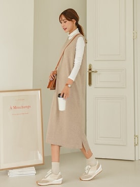 「レイヤードstyle」｜「アイテム（ワンピース/ドレス）」を使った、EVERY NANAさん（レディース・164cm）の秋コーディネート