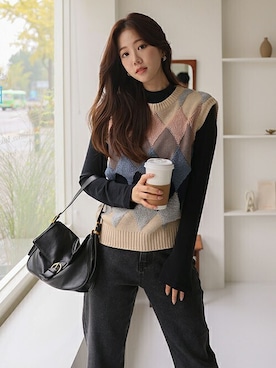 「韓国好きな人と繋がりたい」｜EVERY NANAさん（レディース・164cm）の秋コーディネート