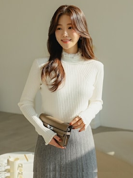 「韓国好きな人と繋がりたい」｜EVERY NANAさん（レディース・164cm）の冬コーディネート