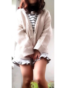 「one after another NICE CLAUP（ワンアフターアナザーナイスクラップ）のアイテム（タンクトップ）」を使った、yukinoさん（レディース・150cm）の冬コーディネート