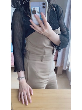 「Heather（ヘザー）のアイテム（サロペット/オーバーオール）」を使った、yukinoさん（レディース・149cm）の秋コーディネート