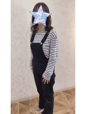 「one after another NICE CLAUP（ワンアフターアナザーナイスクラップ）のアイテム（オールインワン・サロペット）」を使った、yukinoさん（レディース・150cm）の秋コーディネート
