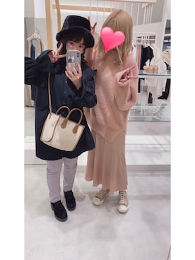 「one after another NICE CLAUP（ワンアフターアナザーナイスクラップ）のアイテム（チュニック）」を使った、yukinoさん（レディース・150cm）の秋コーディネート