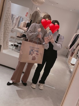 「one after another NICE CLAUP（ワンアフターアナザーナイスクラップ）のアイテム（オールインワン・サロペット）」を使った、yukinoさん（レディース・150cm）の冬コーディネート