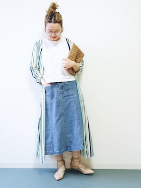 「アイテム（ピアス（両耳用））」を使った、kumiosadaさん（レディース・156cm・30代）の春コーディネート