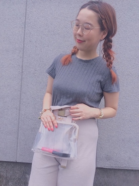「Grimoire（グリモワール）のアイテム（アクセサリー）」を使った、kumiosadaさん（レディース・155cm）の春コーディネート