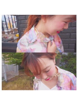 「バタフライ」｜「アイテム（その他）」を使った、kumiosadaさん（レディース・155cm）の夏コーディネート