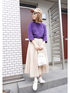「Factor=（ファクターイコール）のアイテム（帽子）」を使った、kumiosadaさん（レディース・155cm）の春コーディネート