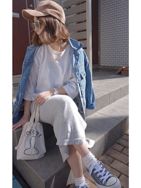 「Factor=（ファクターイコール）のアイテム（ジャケット/アウター）」を使った、kumiosadaさん（レディース・155cm）の春コーディネート