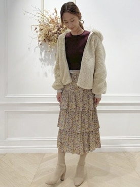 「JILL STUART（ジルスチュアート）のアイテム（ブルゾン）」を使った、asahiさん（レディース・165cm）の秋コーディネート