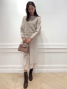 「JILL STUART（ジルスチュアート）のアイテム（トップス）」を使った、asahiさん（レディース・164cm）の冬コーディネート