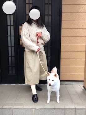 「OZOC（オゾック）のアイテム（その他シューズ）」を使った、huyuki1225さん（レディース・153cm）の冬コーディネート