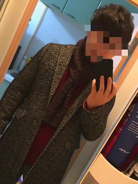 「FENDI」｜「アイテム（チェスターコート）」を使った、周さん（メンズ・171cm）の冬コーディネート
