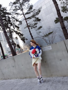 「I（アイ）のアイテム」を使った、momoさん（レディース・166cm）の春コーディネート