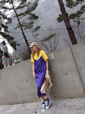 「I（アイ）のアイテム」を使った、momoさん（レディース・166cm）の春コーディネート