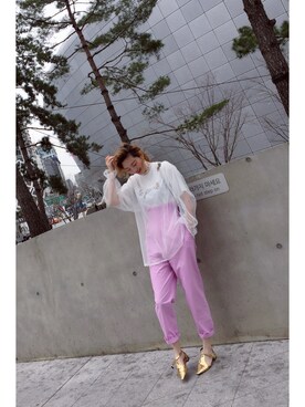 「I（アイ）のアイテム」を使った、momoさん（レディース・166cm）の春コーディネート