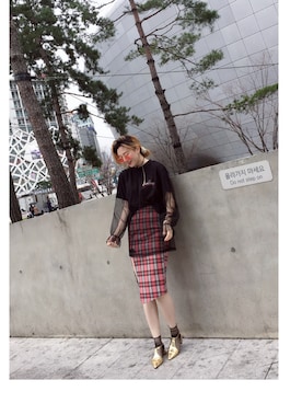 「I（アイ）のアイテム」を使った、momoさん（レディース・166cm）の春コーディネート