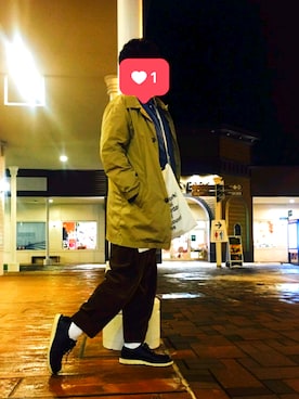 「ワイドコーデュロイパンツ」｜Roberto・H・ Shunskeさん（メンズ・173cm）の冬コーディネート